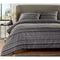 Stripe Jacquard Duvet Set - Grey / King
