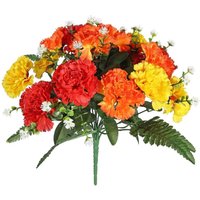 Artificial Carnation Mixed Bouquet - Orange