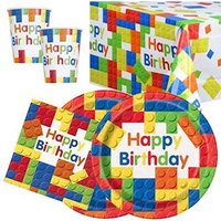 Building Blocks Partyware for 8 - Red