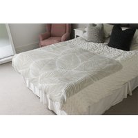 Beige Leaves Blanket - Brown