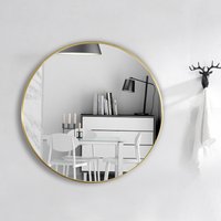 Nordic Hanging Makeup Round Wall Mirror - Gold / 70cm
