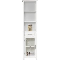 Teamson Home Wooden Bathroom Cabinet Multi Functional White 7978 - White