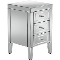 Valencia 3 Drawer Bedside - Mirrored