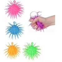 3 Rainbow Spikey Kids Puffer Ball Toys For Kids Random Squishy Toys - multicolour