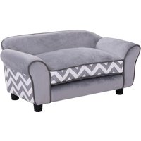 PawHut Pet Sofa Cat Couch Bed for Miniature Dogs - Grey