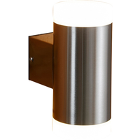Biard Stainless Steel LED UpDown Wall Light - Silver / 15cm