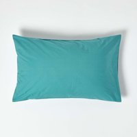 200 Thread Count Egyptian Cotton Housewife Pillowcase - Teal / 74cm / 48cm