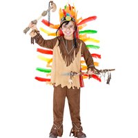 Boy'S Little Sioux Native American Costume - Brown / 116 (5-7y)
