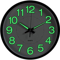 Luminous Wall Clock with Silent Quartz - Light Green