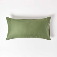 Homescapes, Organic Egyptian Cotton Housewife King Size Pillowcase - Moss Green Homescapes, Organic Egyptian Cotton Housewife King Size Pillowcase - Moss Green