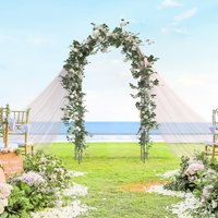 Outsunny Metal Decorative Garden Rose Arch - Black Bronze