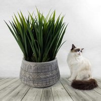 Large Composite Embossed Planter - Gliese Embossed