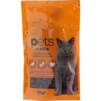 Tasty Turkey Hair and Skin Cruncy Creamy Pockets Cat Treats