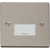 Pearl Nickel 13A Fused Connection Unit - White