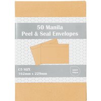 Peel and Seal Envelopes C5 - Manila / 50
