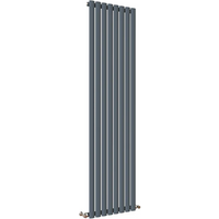Oval Column Vertical Designer Radiators - Anthracite / 1800mm / 472mm / 56mm / 1468.9W