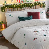 Christmas Together Festive Duvet Cover Set - Snow / King
