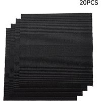 Livingandhome 20Pcs PP Carpet Tiles - Dark Grey Gradient