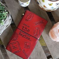Handmade Leather Journal Little Book of Big Plans (80 pages) - Maroon
