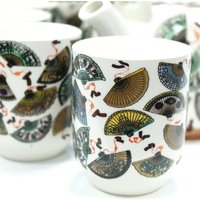 Herbal Teapot Set with 6 Cups Elegant Ceramic Tea Gift Set - Multi
