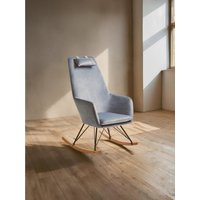 Stockholm Blue Velvet Rocking Chair - Blue