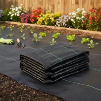 Weed Control Membrane Fabric Woven Garden Cover 1 x 10m - Brown