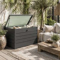Ronamo Dark Grey Galvanised Steel Garden Storage Box 311 Litre