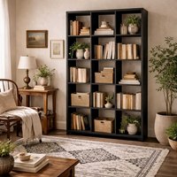 Wyld Haus Shanghai Matt Black 3x5 Tall Cube Storage Unit - Black