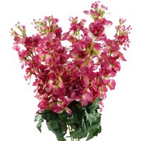 Leaf Pack of 6 x 75cm Delphinium Dark Pink Artificial Stem Premium | Size: 6 x 75 cm