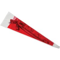 Ribbon & Roses Single Stem Rose Sleeves 150 Pack - Red