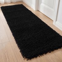 RUGLENZA HOME - GALAXY SHAGGY RUG - 45 MM - BLACK - 80 x 150 CM