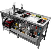 Deluxe Cocktail Bar Station - Silver