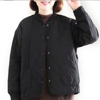 Womens Solid Colour Quilted Jacket - Black / 122cm / L
