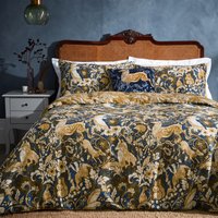Paoletti, Paoletti Harewood Blue 100% Cotton Duvet Cover & Pillowcase Set Blue/Yellow Paoletti, Paoletti Harewood Blue 100% Cotton Duvet Cover & Pillowcase Set Blue/Yellow