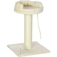 PawHut Cat Tree with Thickened Sisal Scratching Post Enlarged Cream - White