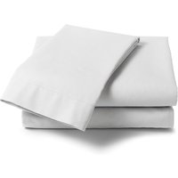 Percale Pastel Double Bed Fitted Sheet - White