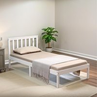 Single 3ft Bed Frame In Pine - White