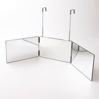 3 Way Over Door Mirror - Silver, Black