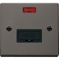 Black Nickel 13A Fused Connection Unit With Neon - Black Nickel
