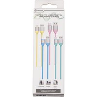 Type-C to USB Charging Cable Pastel 1m - Multicolour