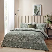 Nola Abstract Duvet Cover Set - Olive / Super King
