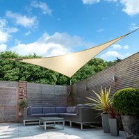 2m Triangle Waterproof Sun Shade Sail - Sand
