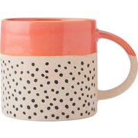Mikasa Wax Resist Orange Stoneware Mug, 390ml - Pink