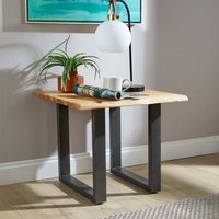 Live Edge Solid Wood Acacia Top Lamp Table - Natural
