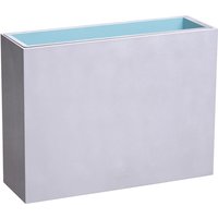 Silver Zinc Tall Trough Planter with Insert - Silver / 155l