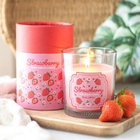 Sweet Strawberry Bliss Candle - Pink
