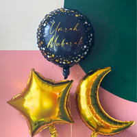 Umrah Foil Balloon Bundle Inflated with Helium - Black