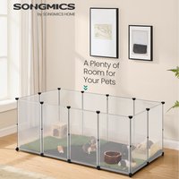 Pet Playpen with Floor and Mat - White