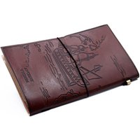 Handmade Leather Journal Our Family Adventure Book (80 pages) - Brown