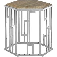 Relic Hexagonal Side Table - Brown